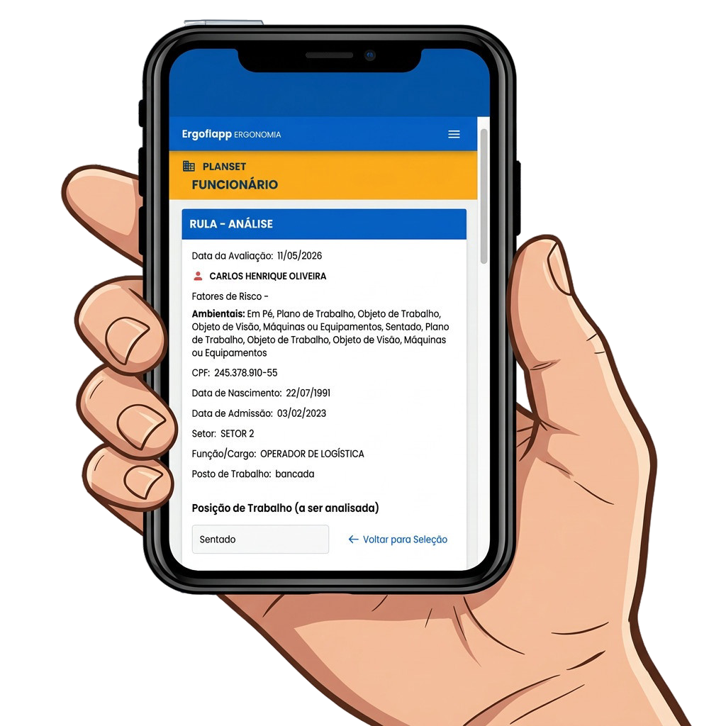 App ERGOFLAPP: avaliação de AET em campo